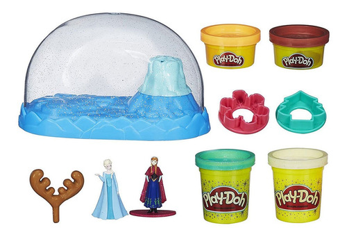 Imagem 2 de 2 de Conjunto Play-doh Frozen - Globo De Neve Brilhante - Hasbro