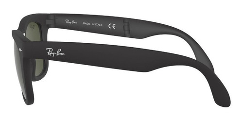 Imagen 2 de 8 de Anteojos de sol Ray-Ban Wayfarer Folding Classic Large con marco de nailon color matte black, lente green de cristal clásica, varilla matte black de nailon - RB4105