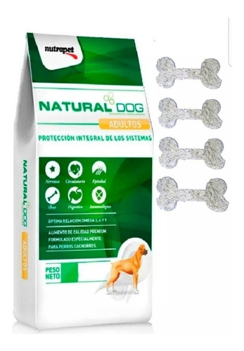 Comida Perro Adulto Natural Dog 22 Kg+ Extra+ Envío