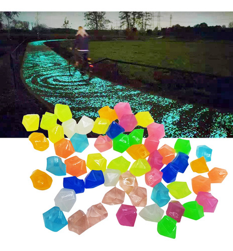300pcs Brilham No Escuro Pedras Luminosas Pedras Para Jardim