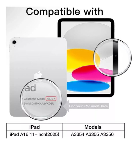 Funda Con Teclado Español Touchpad Para iPad 11th A16 2025