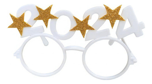 Óculos 2024 Estrelas Festa Réveillon Ano Cor Dourado