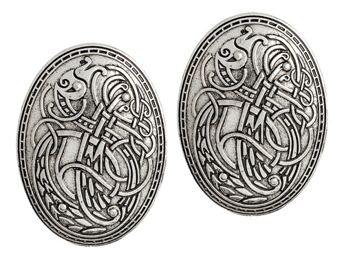 2x Vikings Nórdicos Pin Amuleto Suécia Broche De Dragão