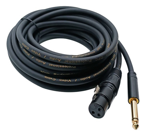 Cable De Audio Plug 1/4 Macho A Xlr Canon Hembra 5 Metros 