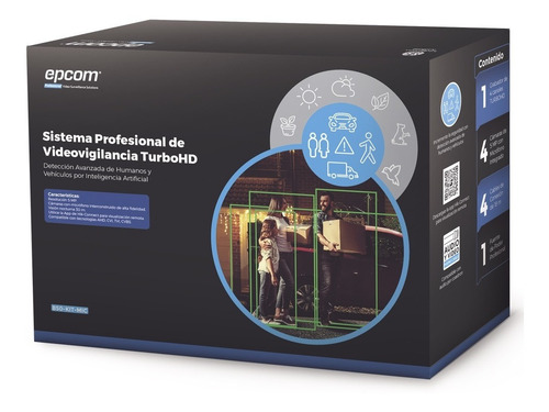 Kit Turbohd 5 Megapixel 4 Cámaras Con Micrófono Disco 1tb