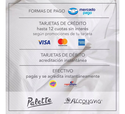 Imagen 7 de 7 de Juego De Sábanas Lisa Blanco Alcoyana 2 1/2 Plazas 144 Hilos