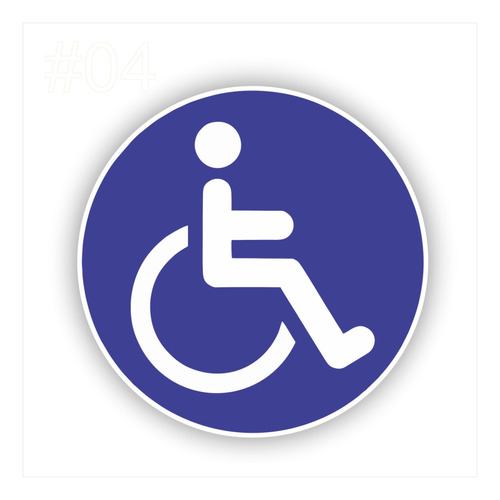 Sticker Discapacitados Vinilo 2 Unidades 11x11