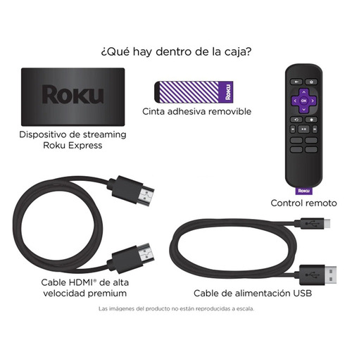 Roku Express Dispositivo De Streaming Hd Con Cable Hdmi Color Negro