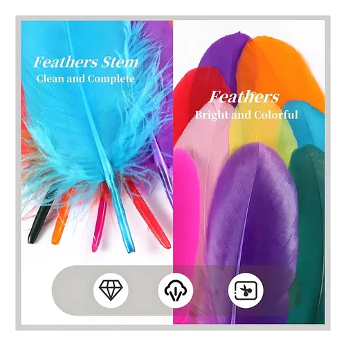 50 Plumas De Ganso Naturales De 15-20 Cm - Decoración Para Bodas, Alas De Ángel Y Manualidades De Hadas - Artesanía Versátil