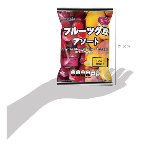 Gomitas, Dulce Típico Japonés Sabor Uva Y Mango 120g