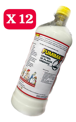 Fumimax Insecticida Para Cucarachas-chinches 12 Pz De 1 Litr