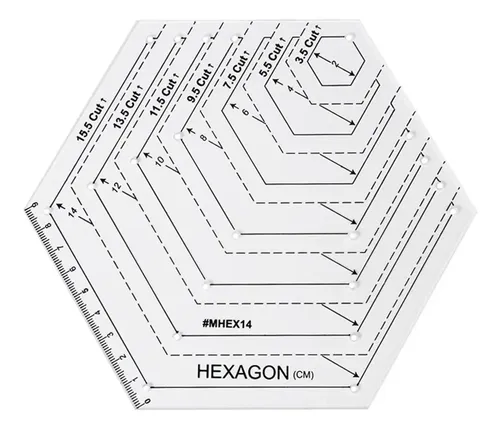 Regla De Corte Para Esquinas Curvas - Plantilla Acrílica Para Patchwork, Costura Y Manualidades