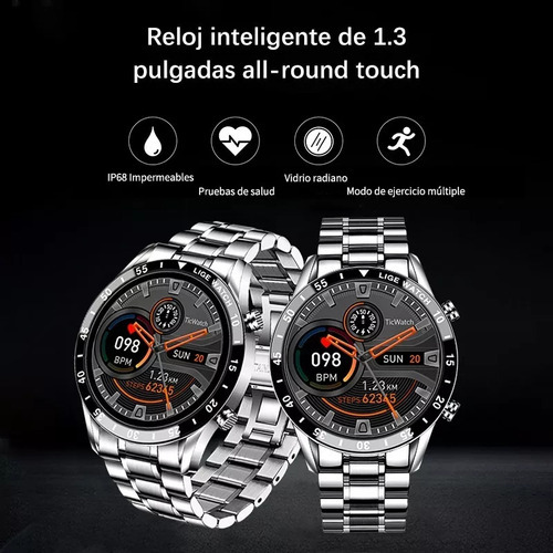 Reloj Inteligente Para Negocios Deportivos A Prueba De Agua Color De La Caja Plateado