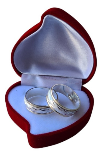 Imagen 3 de 4 de Argolla Compromiso Matrimonio Oro 18k Y Plata 925 Ref 04