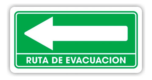 Señalamiento Ruta De Evacuación Izq. 30x45 Seguridad