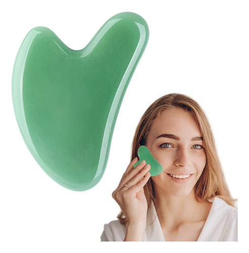 Pursalt Piedra De Jade Gua Sha, Herramientas Faciales Natur.