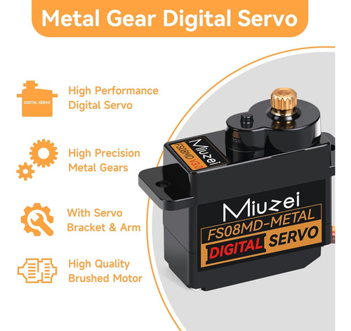 Servo Servomotor Digital De 0.42 Oz Servo Rc Servo Metal Gea