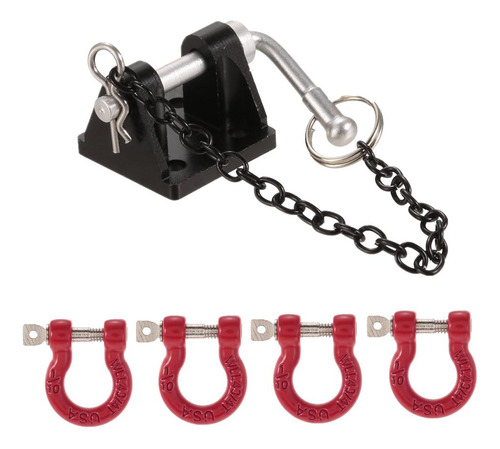 1:10 Rc Metal Tow Shackle Trailer Hook Set Para Scx10 -4 D90