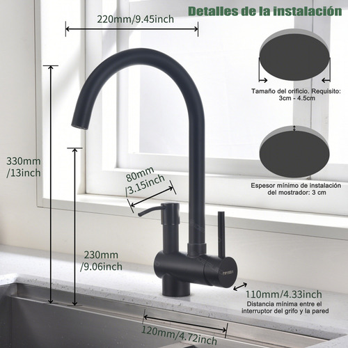 El Grifo De La Cocina Con Jabón Líquido Puede Girar 360 ° Y