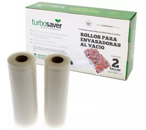 Rollos Para Envasadora Al Vacío Turbosaver 2 U 22cm X 5mts