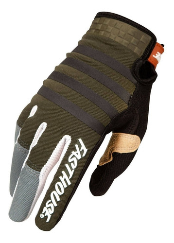 Guantes Fasthouse Speed Style Striper Oliva/ Carbón Ciclismo