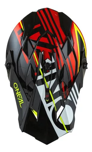 Casco Oneal 2 Srs Rush Rojo/ Amarillo Motocross Enduro Color Rojo Tamaño  del casco M (57