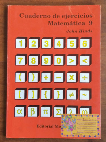 Matemática 9 Cuaderno De Ejercicios / John Hinds / Monfort