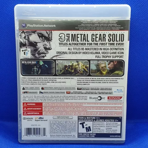 Metal Gear Solid 2 Sons Of Liberty Hd Ps3 Jogo Digital