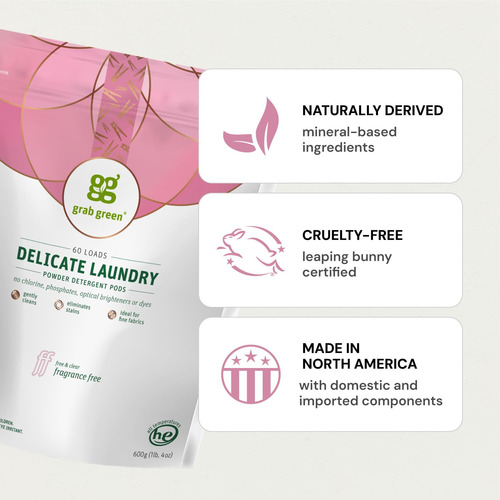 Cápsulas De Detergente Para Roupa Grab Green Delicate 60 Uni