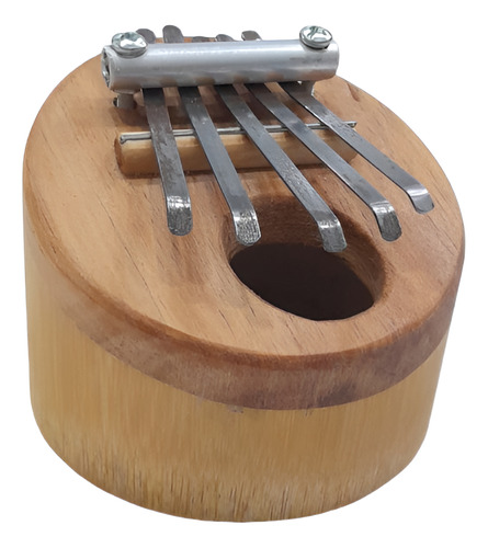 Instrumento De Madera Color Natural Kalimba 5 Notas