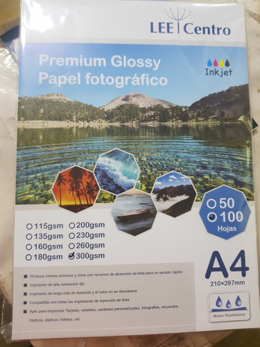 Papel Fotografico A4 300 Gramos 100 Hojas