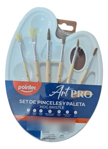 Set De 6 Pinceles Más Paleta Para Pintura Oleo/acrilico