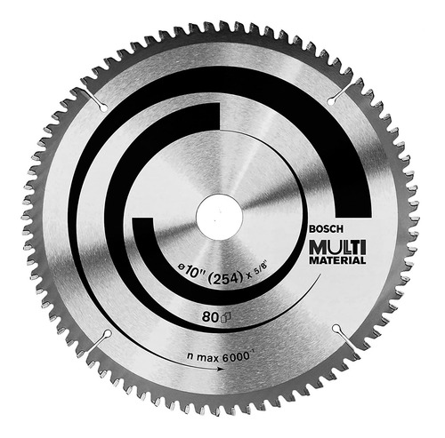 Imagen 1 de 7 de Disco Sierra Bosch 10'' 254mm 80 Dientes Madera Mdf Melamina