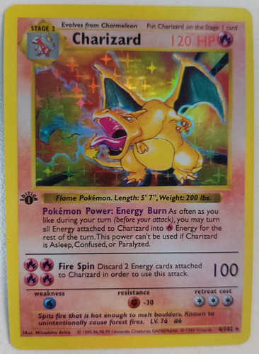 Charizard Holo Base Set 4/102 1999 Inglés - Proxy