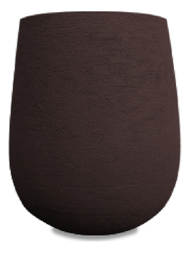 Maceta Mate 46 Plástico Simil Piedra Rotomoldeada Decoración Chocolate Mate