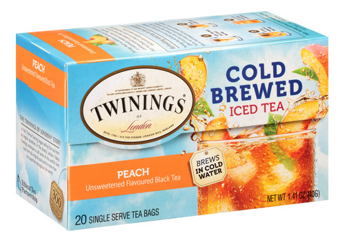 Té Helado Preparado Twinings Durazno 20 Bolsas Sin Azúcar