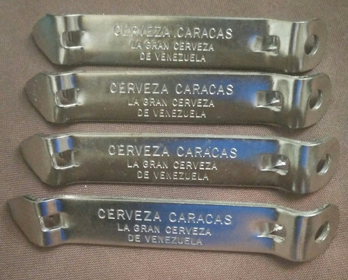 Tres Destapadores De Acero Cerveza Caracas