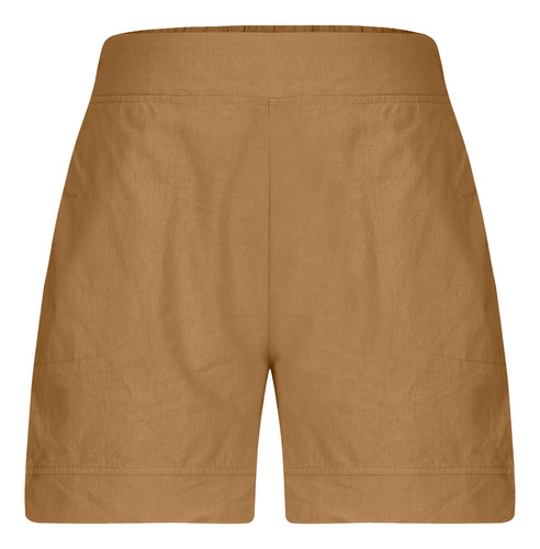 Pantalones Cortos Cómodos Casuales Con Bolsillo Para Mujer,