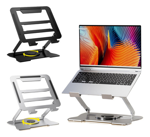 Base Soporte Para Laptop Tableta Portátil Ajustable Plegable Color Gris