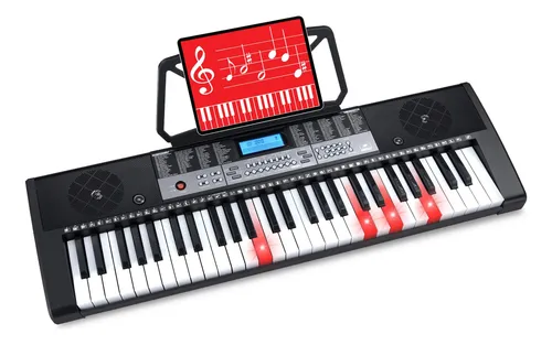 Piano De Teclado Electrónico De 54 Teclas Portátil Con Micrófono, 8 Tonos, 5 Ritmos Y Función De Grabación, Juguete Musical Educativo Para Niños, Alimentación USB O Pilas, Color Verde