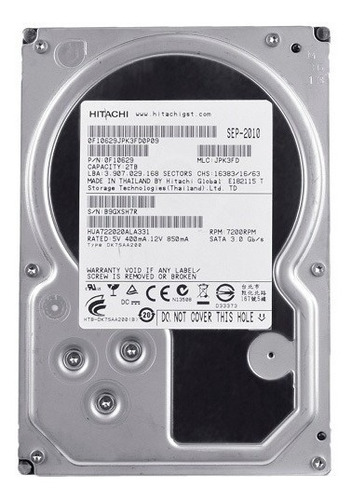 Disco Duro 3.5 2tb Sata Hitachi