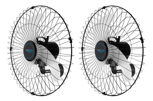 Kit 2 Ventilador De Parede 60 Cm Turbolex 200w 220w Cor da estrutura Preto 220V