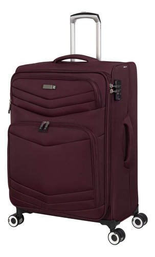 It Luggage Intrepid 27 Softside Checked 8 Ruedas Expandible. Color Rojo Oscuro