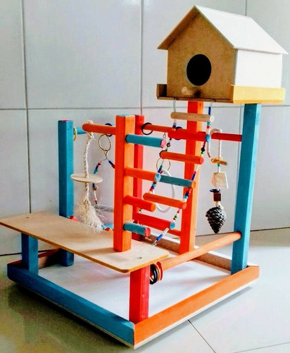 Brinquedo-casa-parque-playground-pássaros-calopsitas