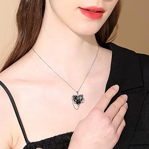 Collar Con Colgante De Corazón De Bruja, Joyería Gótica De P