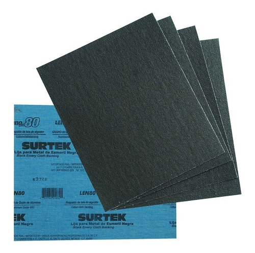 Paquete De 25 Lijas De Esmeril Para Metal Surtek® Grano 36