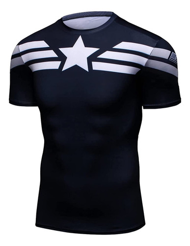 Playera Camisa Capitan America Cosplay Anime Avenger Licra