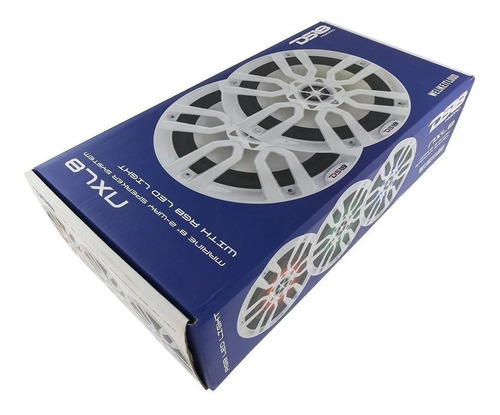 Imagen 2 de 7 de Cornetas Marinas Ds18 8 Blancas Con Leds Rgb De 125 Watts