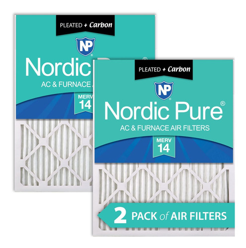 Nordic Pure 10x24x1 Merv 14 Plisado Plus Carbono Ac Aire