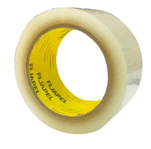 Imagen 1 de 10 de Cinta Embalaje Transparente Adhesiva Fijapel 48mm X45 M X36